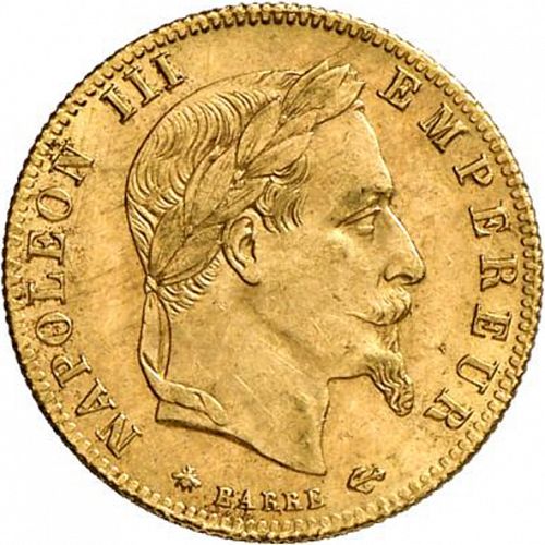 5 Francs Obverse Image minted in FRANCE in 1867A (1852-1870 - Napoléon III)  - The Coin Database