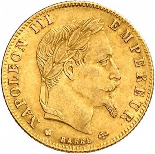 5 Francs Obverse Image minted in FRANCE in 1867BB (1852-1870 - Napoléon III)  - The Coin Database