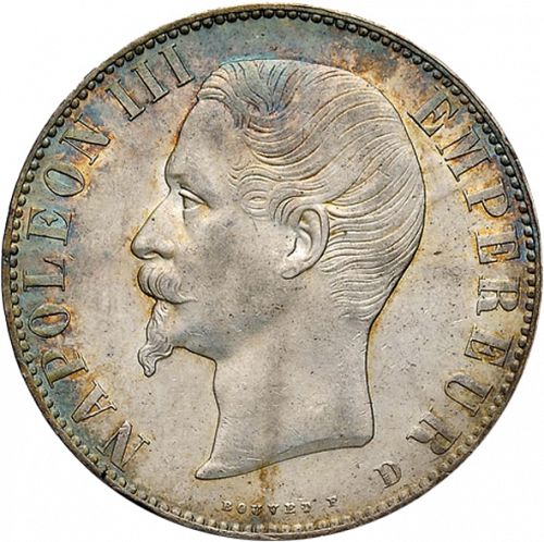 5 Francs Reverse Image minted in FRANCE in 1856D (1852-1870 - Napoléon III)  - The Coin Database