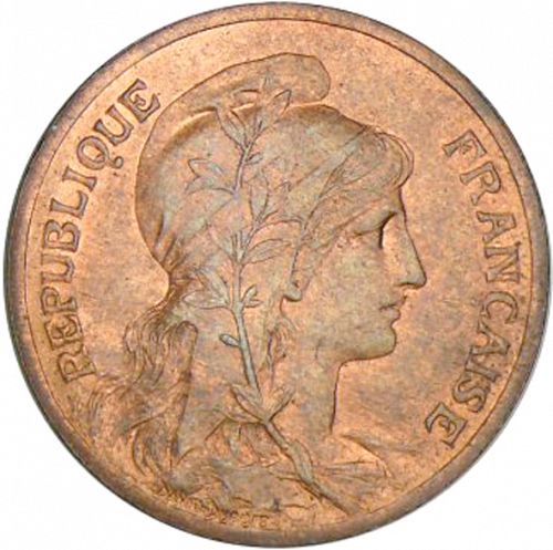 5 Centimes Obverse Image minted in FRANCE in 1900 (1871-1940 - Third Republic)  - The Coin Database