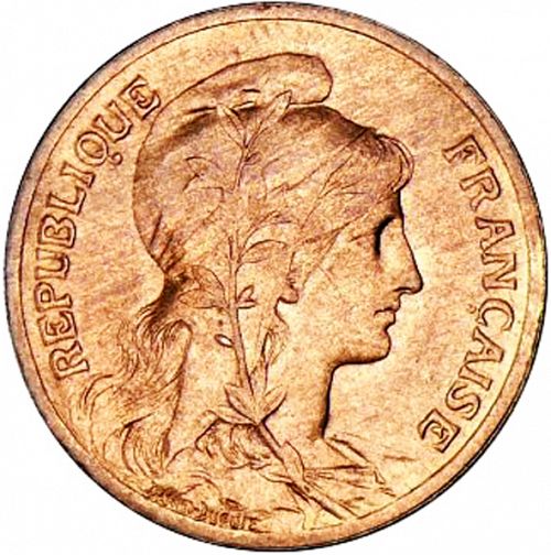 5 Centimes Obverse Image minted in FRANCE in 1901 (1871-1940 - Third Republic)  - The Coin Database
