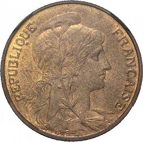 5 Centimes Obverse Image minted in FRANCE in 1905 (1871-1940 - Third Republic)  - The Coin Database