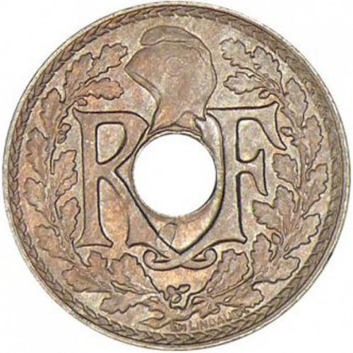 5 Centimes Obverse Image minted in FRANCE in 1927 (1871-1940 - Third Republic)  - The Coin Database