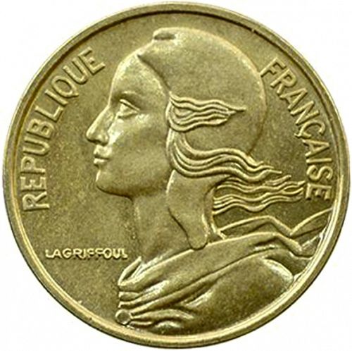 5 Centimes Obverse Image minted in FRANCE in 1966 (1959-2001 - Fifth Republic)  - The Coin Database