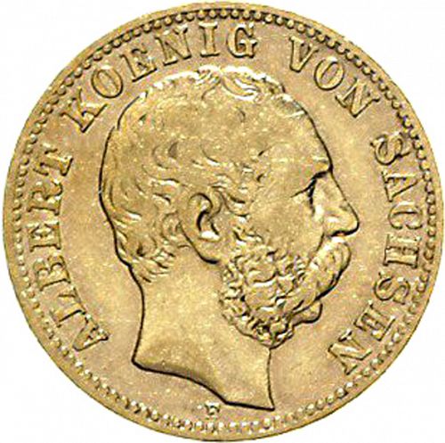 10 Mark Obverse Image minted in GERMANY in 1874E (1871-18 - Empire SAXONY-ALBERTINE)  - The Coin Database