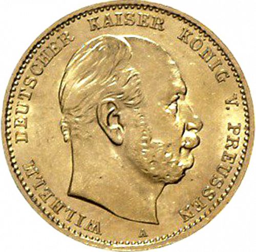 10 Mark Obverse Image minted in GERMANY in 1880A (1871-18 - Empire PRUSSIA)  - The Coin Database