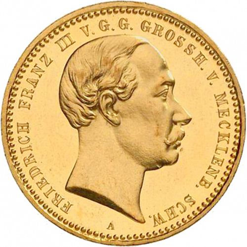 10 Mark Obverse Image minted in GERMANY in 1890A (1871-18 - Empire MECKLENBURG-SCHWERIN)  - The Coin Database