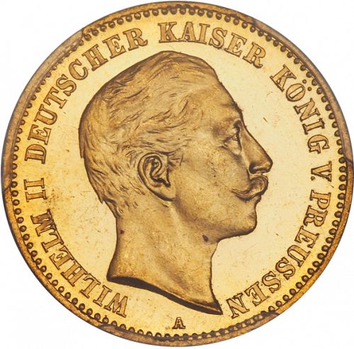 10 Mark Obverse Image minted in GERMANY in 1899A (1871-18 - Empire PRUSSIA)  - The Coin Database