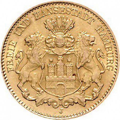 10 Mark Obverse Image minted in GERMANY in 1901J (1871-18 - Empire HAMBURG)  - The Coin Database