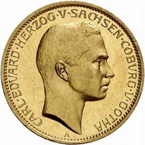 10 Mark Obverse Image minted in GERMANY in 1905A (1871-18 - Empire SAXE-COBURG-GOTHA)  - The Coin Database