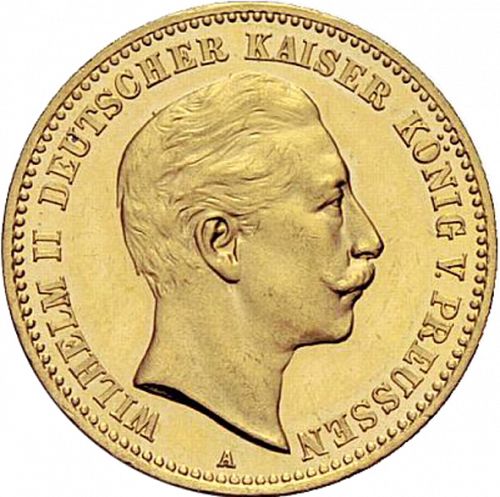 10 Mark Obverse Image minted in GERMANY in 1906A (1871-18 - Empire PRUSSIA)  - The Coin Database