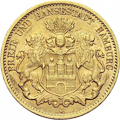 10 Mark Obverse Image minted in GERMANY in 1906J (1871-18 - Empire HAMBURG)  - The Coin Database