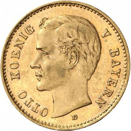 10 Mark Obverse Image minted in GERMANY in 1912D (1871-18 - Empire BAVARIA)  - The Coin Database