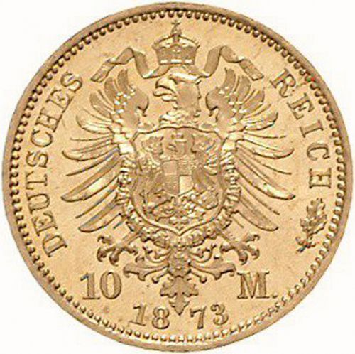 10 Mark Reverse Image minted in GERMANY in 1873A (1871-18 - Empire PRUSSIA)  - The Coin Database
