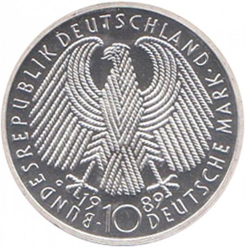 10 Mark Obverse Image minted in GERMANY in 1989G (1949-01 - Federal Republic - Commemorative)  - The Coin Database