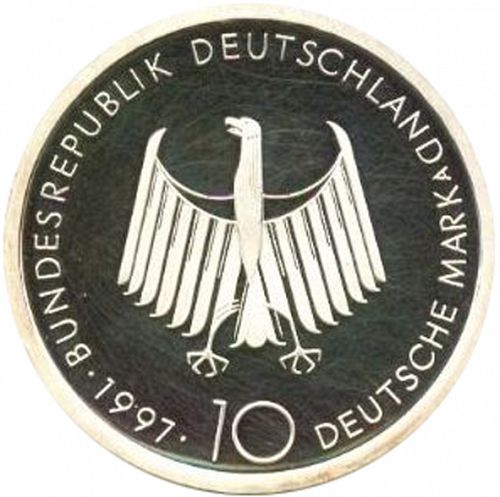 10 Mark Obverse Image minted in GERMANY in 1997A (1949-01 - Federal Republic - Commemorative)  - The Coin Database
