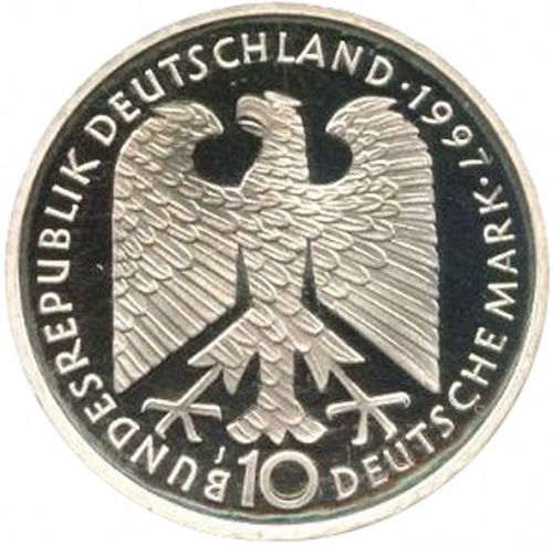 10 Mark Obverse Image minted in GERMANY in 1997J (1949-01 - Federal Republic - Commemorative)  - The Coin Database