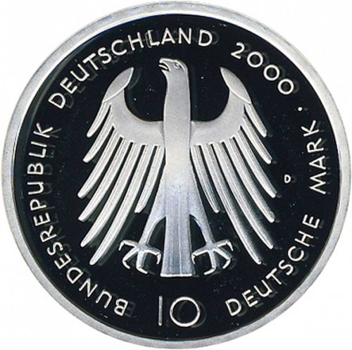 10 Mark Obverse Image minted in GERMANY in 2000D (1949-01 - Federal Republic - Commemorative)  - The Coin Database