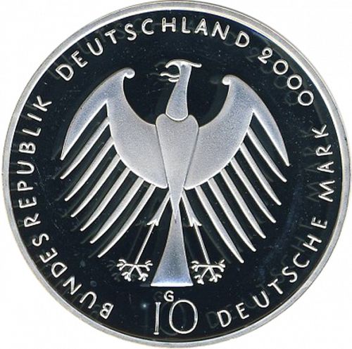 10 Mark Obverse Image minted in GERMANY in 2000G (1949-01 - Federal Republic - Commemorative)  - The Coin Database