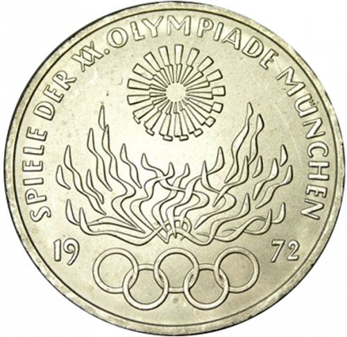 10 Mark Reverse Image minted in GERMANY in 1972J (1949-01 - Federal Republic - Commemorative)  - The Coin Database