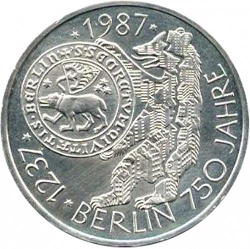 10 Mark Reverse Image minted in GERMANY in 1987J (1949-01 - Federal Republic - Commemorative)  - The Coin Database