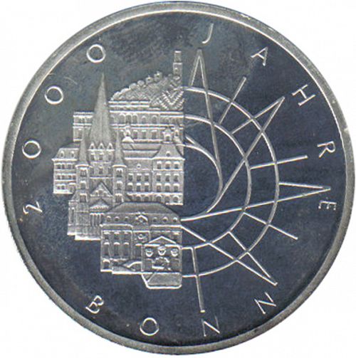 10 Mark Reverse Image minted in GERMANY in 1989D (1949-01 - Federal Republic - Commemorative)  - The Coin Database