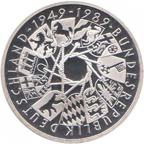 10 Mark Reverse Image minted in GERMANY in 1989G (1949-01 - Federal Republic - Commemorative)  - The Coin Database