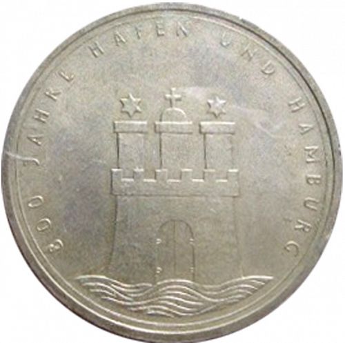 10 Mark Reverse Image minted in GERMANY in 1989J (1949-01 - Federal Republic - Commemorative)  - The Coin Database