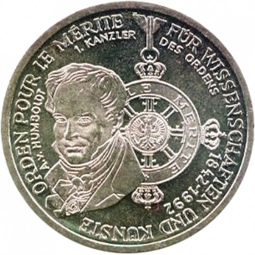 10 Mark Reverse Image minted in GERMANY in 1992D (1949-01 - Federal Republic - Commemorative)  - The Coin Database