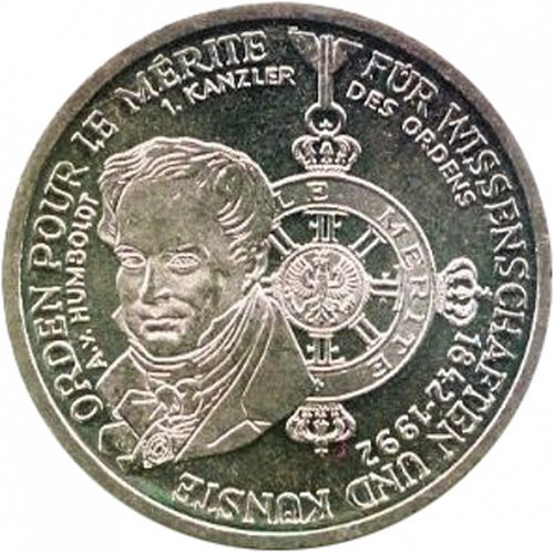 10 Mark Reverse Image minted in GERMANY in 1992D (1949-01 - Federal Republic - Commemorative)  - The Coin Database