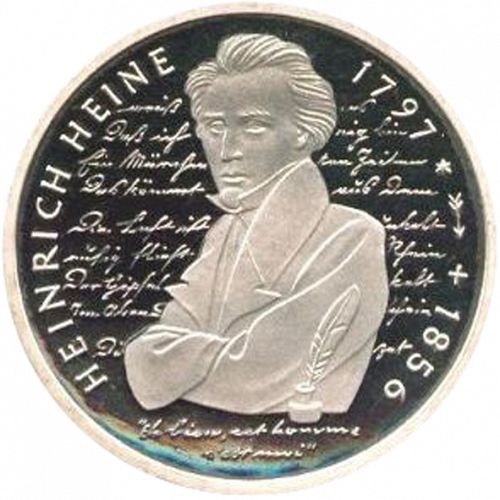 10 Mark Reverse Image minted in GERMANY in 1997J (1949-01 - Federal Republic - Commemorative)  - The Coin Database