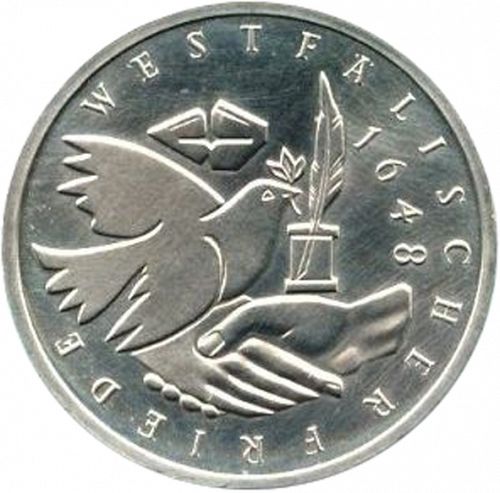 10 Mark Reverse Image minted in GERMANY in 1998J (1949-01 - Federal Republic - Commemorative)  - The Coin Database