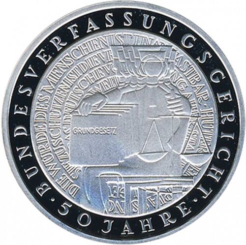 10 Mark Reverse Image minted in GERMANY in 2001A (1949-01 - Federal Republic - Commemorative)  - The Coin Database