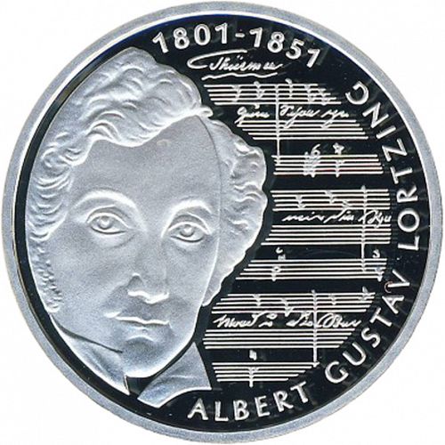 10 Mark Reverse Image minted in GERMANY in 2001G (1949-01 - Federal Republic - Commemorative)  - The Coin Database