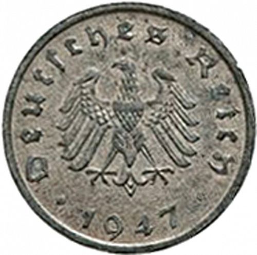 10 Reichspfennig Obverse Image minted in GERMANY in 1947F (1944-48 - Allied Occupation)  - The Coin Database