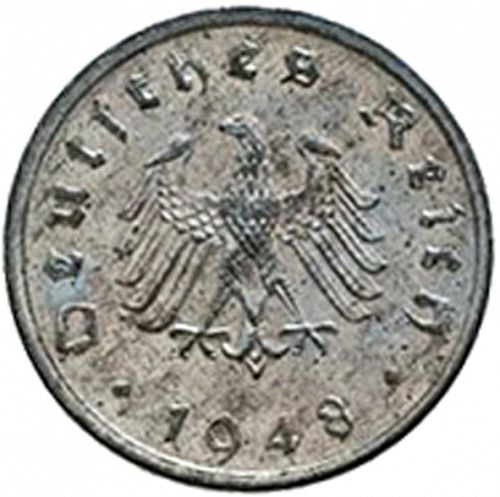 10 Reichspfennig Obverse Image minted in GERMANY in 1948F (1944-48 - Allied Occupation)  - The Coin Database