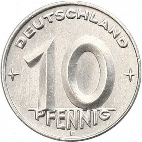 10 Pfennig Obverse Image minted in GERMANY in 1950E (1949-90 - Democratic Republic)  - The Coin Database
