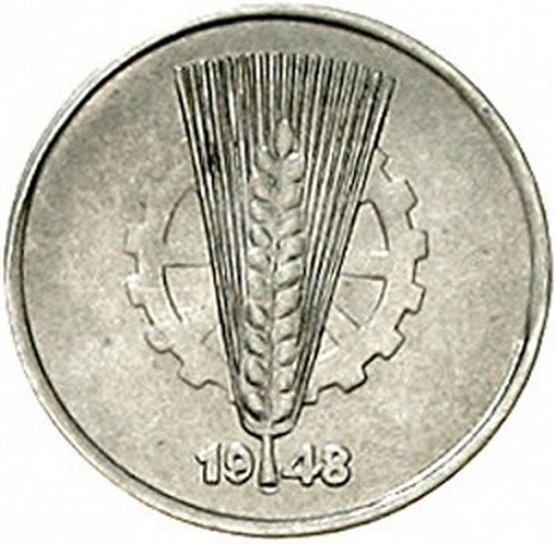10 Pfennig Reverse Image minted in GERMANY in 1948A (1949-90 - Democratic Republic)  - The Coin Database