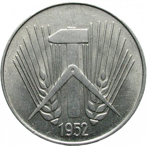 10 Pfennig Reverse Image minted in GERMANY in 1952A (1949-90 - Democratic Republic)  - The Coin Database