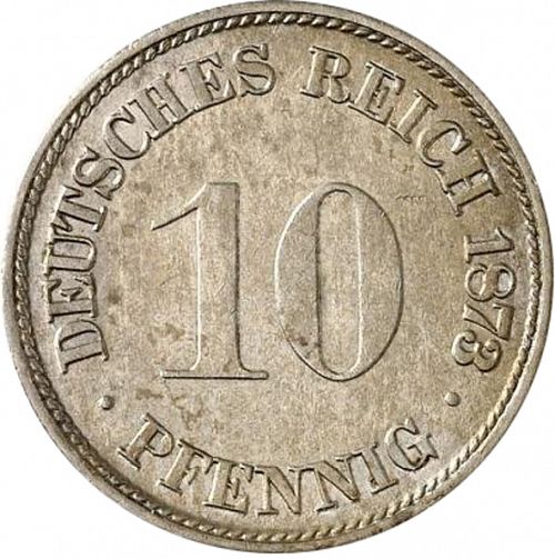 10 Pfenning Obverse Image minted in GERMANY in 1873C (1871-18 - Empire)  - The Coin Database