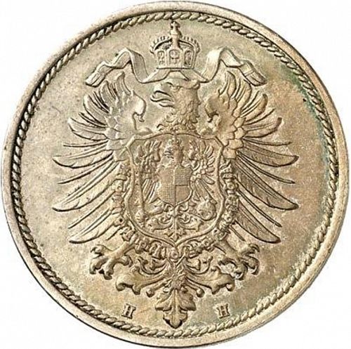 10 Pfenning Reverse Image minted in GERMANY in 1873H (1871-18 - Empire)  - The Coin Database