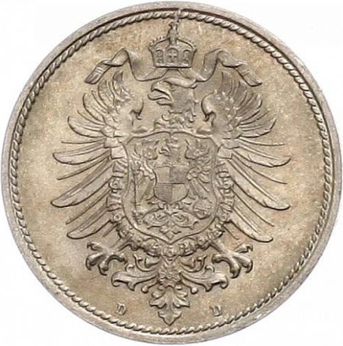 10 Pfenning Reverse Image minted in GERMANY in 1874D (1871-18 - Empire)  - The Coin Database