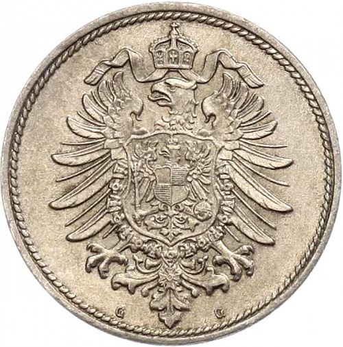 10 Pfenning Reverse Image minted in GERMANY in 1874G (1871-18 - Empire)  - The Coin Database