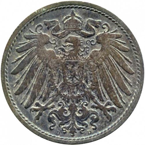 10 Pfenning Reverse Image minted in GERMANY in 1898D (1871-18 - Empire)  - The Coin Database