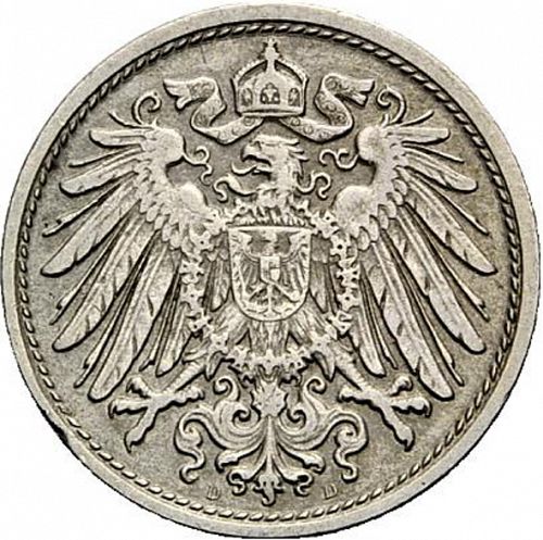 10 Pfenning Reverse Image minted in GERMANY in 1907D (1871-18 - Empire)  - The Coin Database