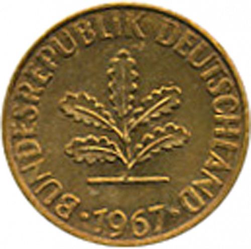 10 Pfennig Obverse Image minted in GERMANY in 1967G (1949-01 - Federal Republic)  - The Coin Database