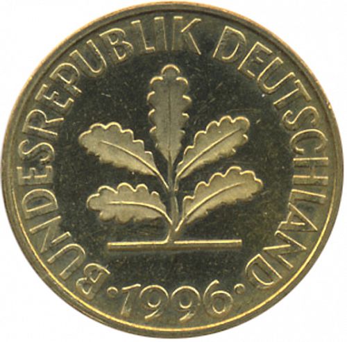 10 Pfennig Obverse Image minted in GERMANY in 1996A (1949-01 - Federal Republic)  - The Coin Database