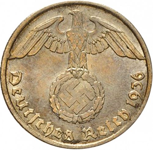 10 Reichspfenning Obverse Image minted in GERMANY in 1936A (1933-45 - Thrid Reich)  - The Coin Database