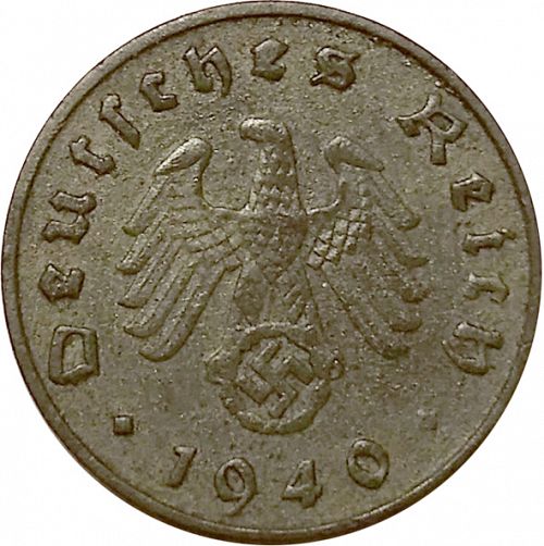 10 Reichspfenning Obverse Image minted in GERMANY in 1940J (1933-45 - Thrid Reich)  - The Coin Database