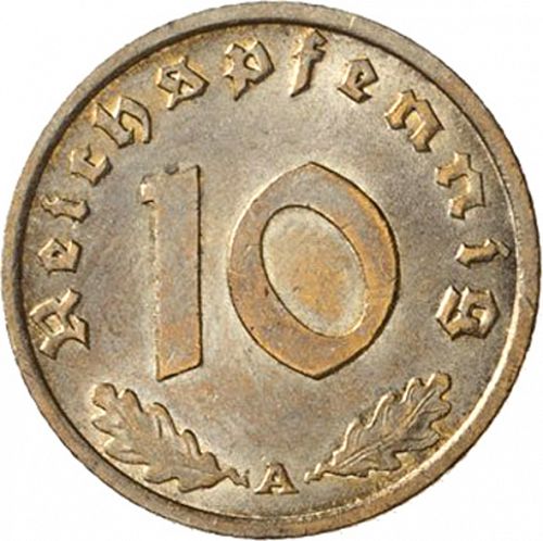 10 Reichspfenning Reverse Image minted in GERMANY in 1936A (1933-45 - Thrid Reich)  - The Coin Database